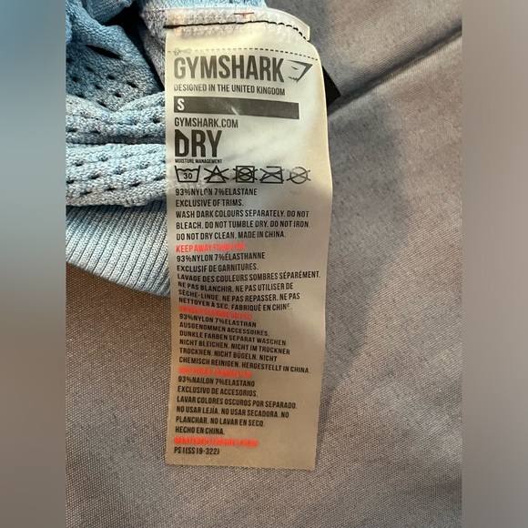 π¦ Gymshark Energy+ Seamless Cropped Leggings in Blue - Sz Small - EUC - Picture 11 of 11